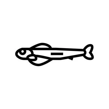 Alevins salmon line icon vector illustration イラスト素材