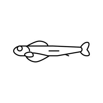 Alevins salmon line icon vector illustration イラスト素材
