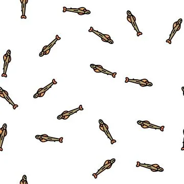 Alevins salmon vector seamless pattern Ilustración de archivo