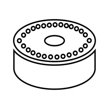 Alexa, amazon, dot, echo, smart outline icon. Line art vector. Illustrazione stock