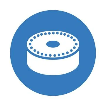 Alexa, amazon, dot, echo, smart icon. Blue color design. Illustrazione stock