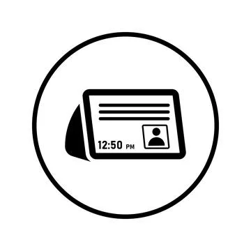 Alexa, assistant, echo, smart icon. Black vector graphics. Illustrazione stock