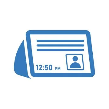 Alexa, assistant, echo, smart icon. Blue color design. Illustrazione stock