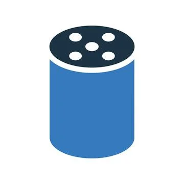 Alexa, echo, plus, smart, speaker icon. Simple editable vector graphics. Illustrazione stock