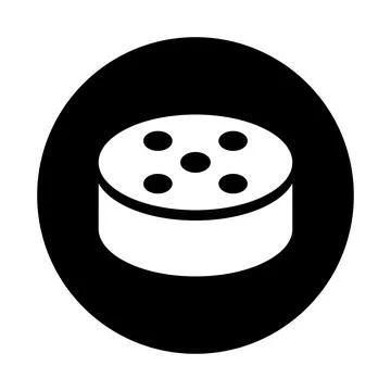 Alexa, smart, speaker icon. Black vector graphics. Illustrazione stock