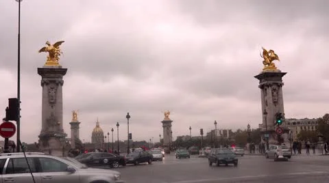 Alexander bridge Paris Stock-Footage 12519363