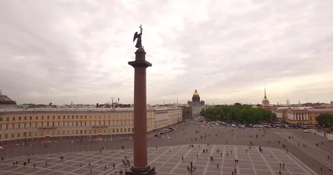 Alexander column and angel Video stock 74857670