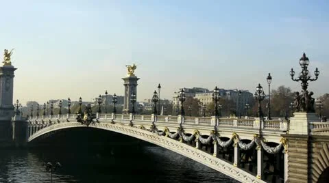 Alexander iii bridge Stock Footage 14831371