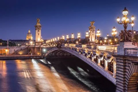 The Alexander III Bridge Stock Photos