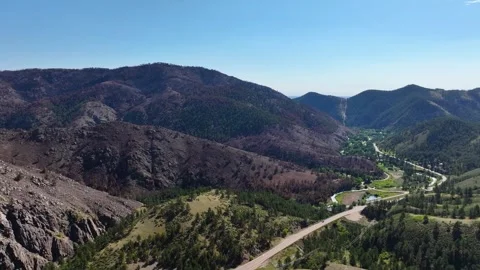 Alexander Mountain Fire Southern Section 01 | Loveland | Colorado | 4K Drone Stock Footage 291551635