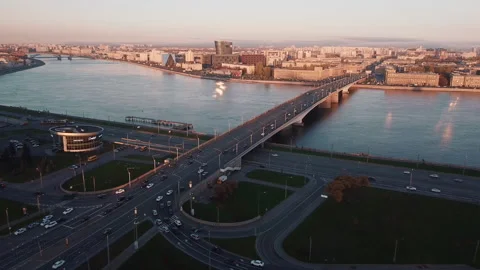 Alexander Nevsky Bridge Stock Footage 142526538