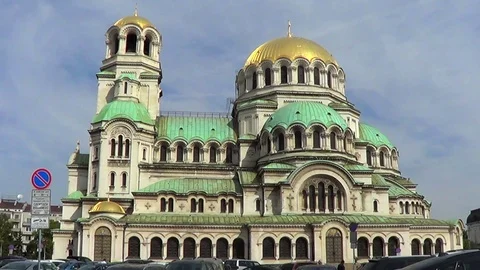 Alexander Nevsky cathedral in Sofia, Bulgaria Stock Footage 85742951