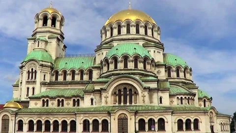 Alexander Nevsky cathedral in Sofia, Bulgaria Stock Footage 139007678