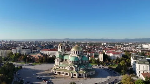 Alexander Nevsky Cathedral in Sofia, Bulgaria, in the center of the capital, Stock Footage 287768205