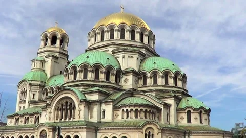 Alexander Nevsky cathedral in Sofia, Bulgaria. Stock Footage 304982394