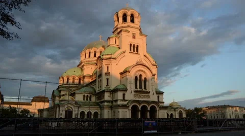 Alexander Nevsky Cathedral in Sofia Stock Footage 61939568