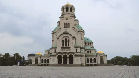 Alexander Nevsky Cathedral in Sofia Stockbeeldmateriaal 96091970
