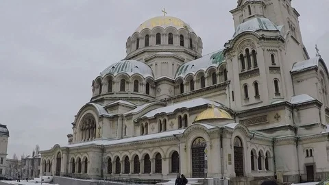 Alexander Nevsky Cathedral in Sofia Stock Footage 129688582