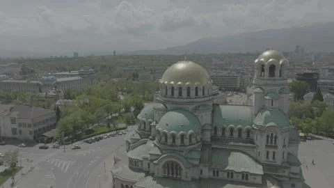 Alexander Nevsky Cathedral in Sofia, sunny day. Stock Footage 197065670