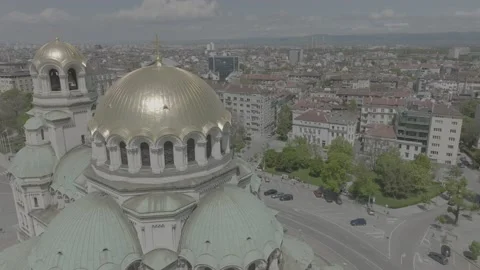 Alexander Nevsky Cathedral in Sofia, sunny day. Stock Footage 197067174