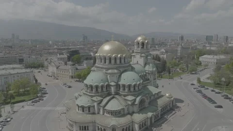 Alexander Nevsky Cathedral in Sofia, sunny day. Stock Footage 197069930