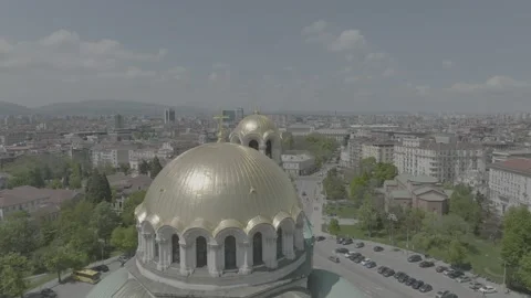 Alexander Nevsky Cathedral in Sofia, sunny day. Stock Footage 197070285