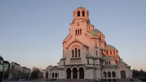 Alexander Nevsky Christian Cathedral in Sofia, Bulgaria Stock Footage 83758008