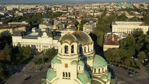 Alexander Nevsky Circle Fly Over Stock Footage 116536633