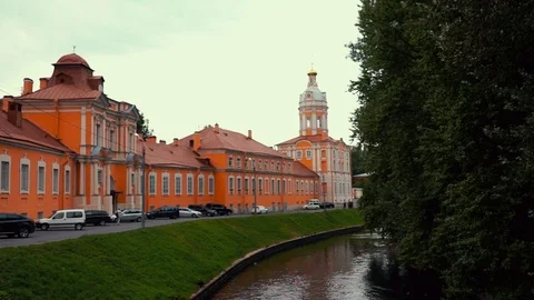 Alexander Nevsky Lavra (Convent) in St.petersburg, Russia Stock Footage