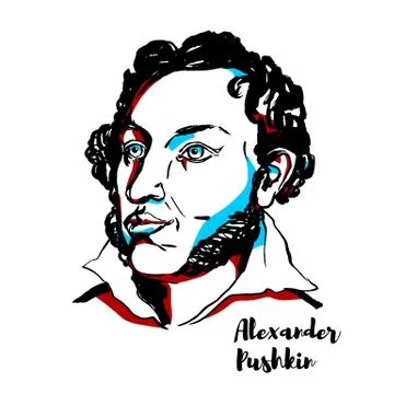 Alexander Pushkin Stock Illustration