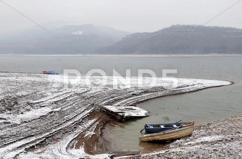 Alexander stamboliiski lake in the winter Stock Photos
