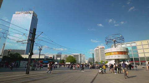 Alexanderplatz in Berlin, Germany Stock Footage 79900232