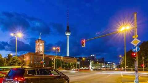 Alexanderplatz in Berlin, Germany. Stock Footage 84197740