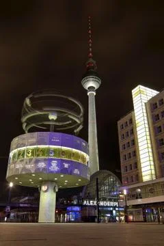 Alexanderplatz &amp; Night Stock Photos
