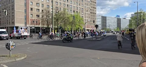 Alexanderplatz War Protest Berlin Germany Saturday April 6th 2024 Stock Footage 271143202