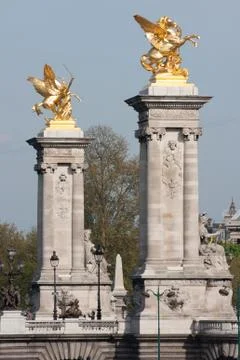 Alexander's third bridge in Paris Stock Photos