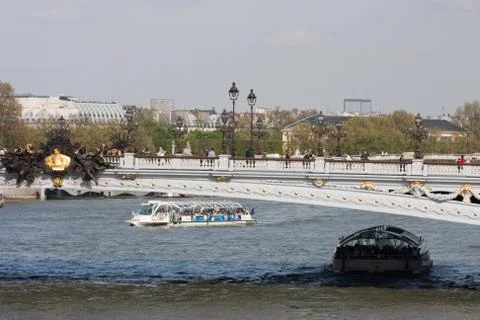 Alexander's third bridge in Paris Stock Photos