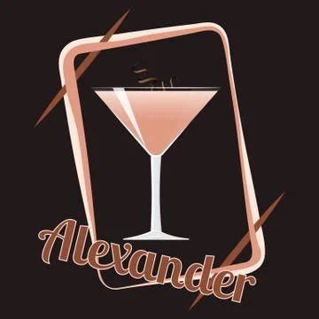 Alexandr cocktail Stock Illustration