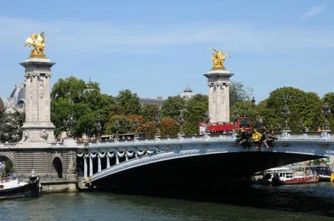 Alexandre 3 bridge in Paris Stock-Fotos