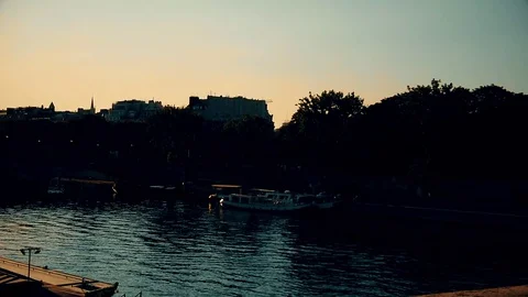 Alexandre III Bridge in Paris Stock Footage 129007368