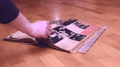 Alexandria, EGYPT -Dec 04, 2017:leafing pages of a vintage Arabic  magazine Video stock 87909320
