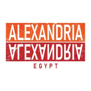 Alexandria, text design. Vector Typography poster. Usable as background. Stock Illustration