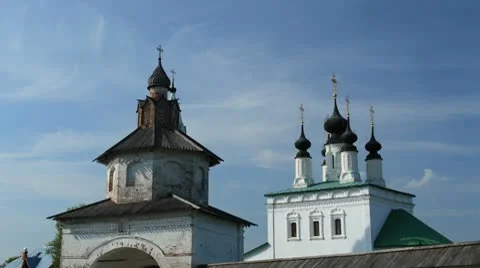 Alexandrovsky convent in Suzdal timelapse Stockbeeldmateriaal 10687743