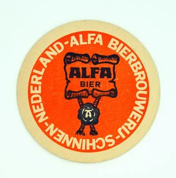 Alfa Bier beer coaster Stock Photos