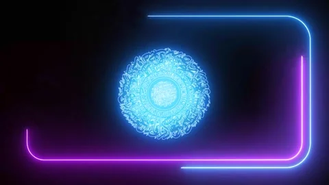 Alfatiha neon light effect, In the name of Allah, the Beneficent, the Merciful Stock Footage 302772633