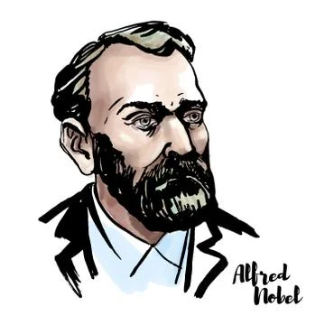 Alfred Nobel Stock Illustration