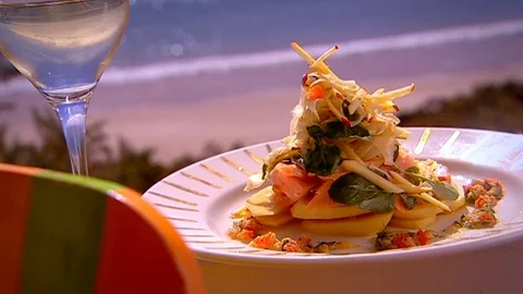 Alfresco Dining Stock Footage 80978420