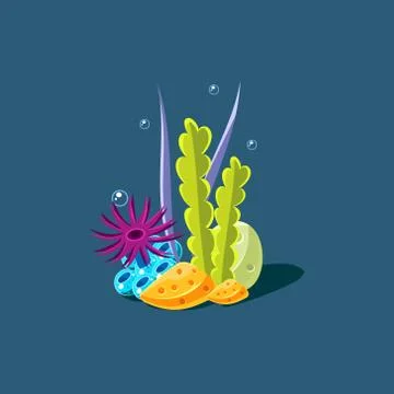 Algae And Coral Stock Illustration