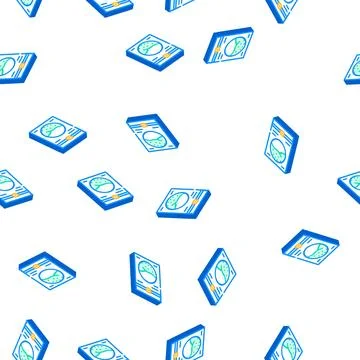 Algae bag isometric icon seamless pattern 스톡 일러스트