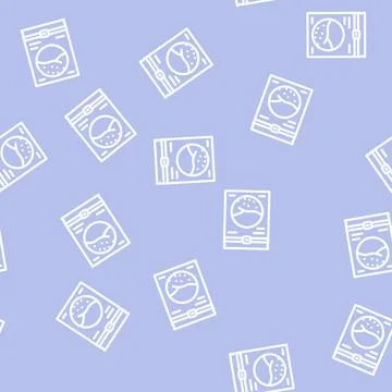 Algae bag line vector seamless pattern Stock-Illustration